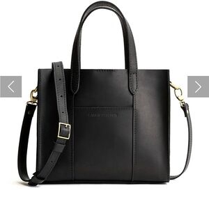 Portland leather goods black Lola Crossbody tote.